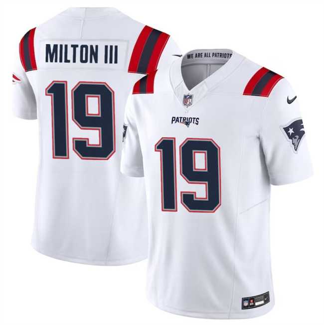 Men & Women & Youth New England Patriots #19 Joe Milton III White 2023 F.U.S.E. Vapor Limited Football Stitched Jersey,We sell and wholesale Men & Women & Youth New England Patriots #19 Joe Milton III White 2023 F.U.S.E. Vapor Limited Football Stitched Jersey on line form chian!
